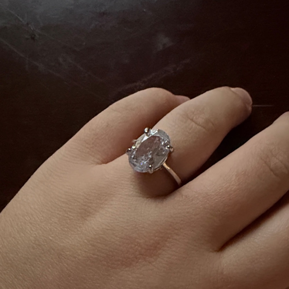 Oval Cubic Zirconia Ring